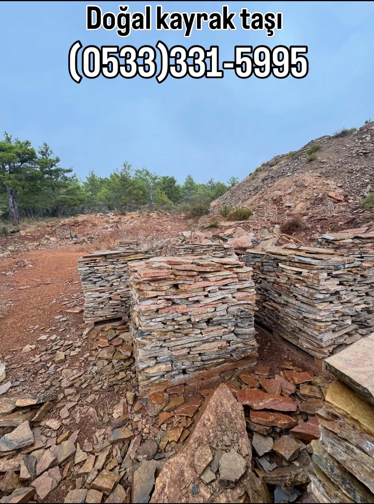 Anamur Mersin doğal kayrak taşı ocak ve toptan satış stokları
